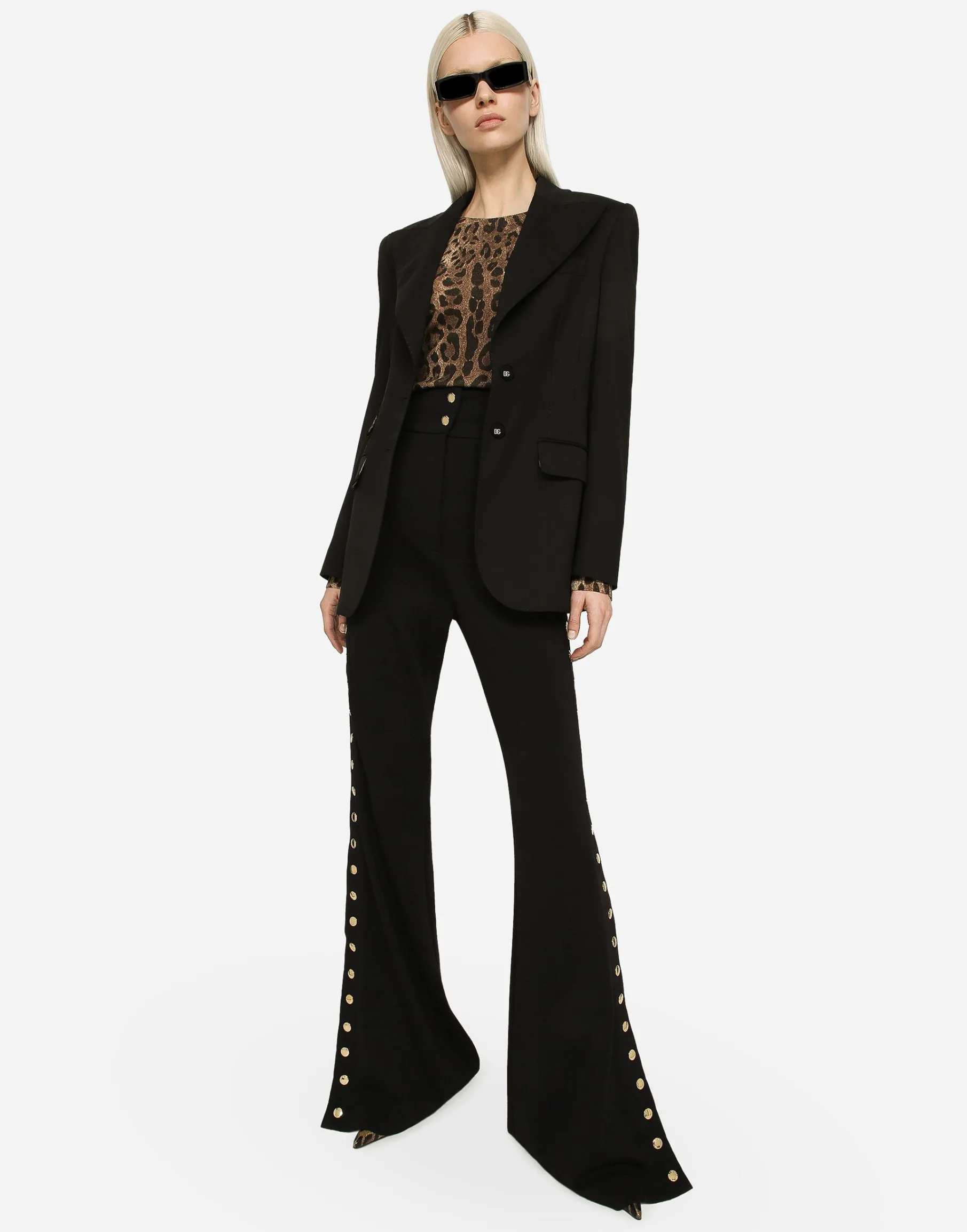 Gabardine Turlington jacket with top-stitching