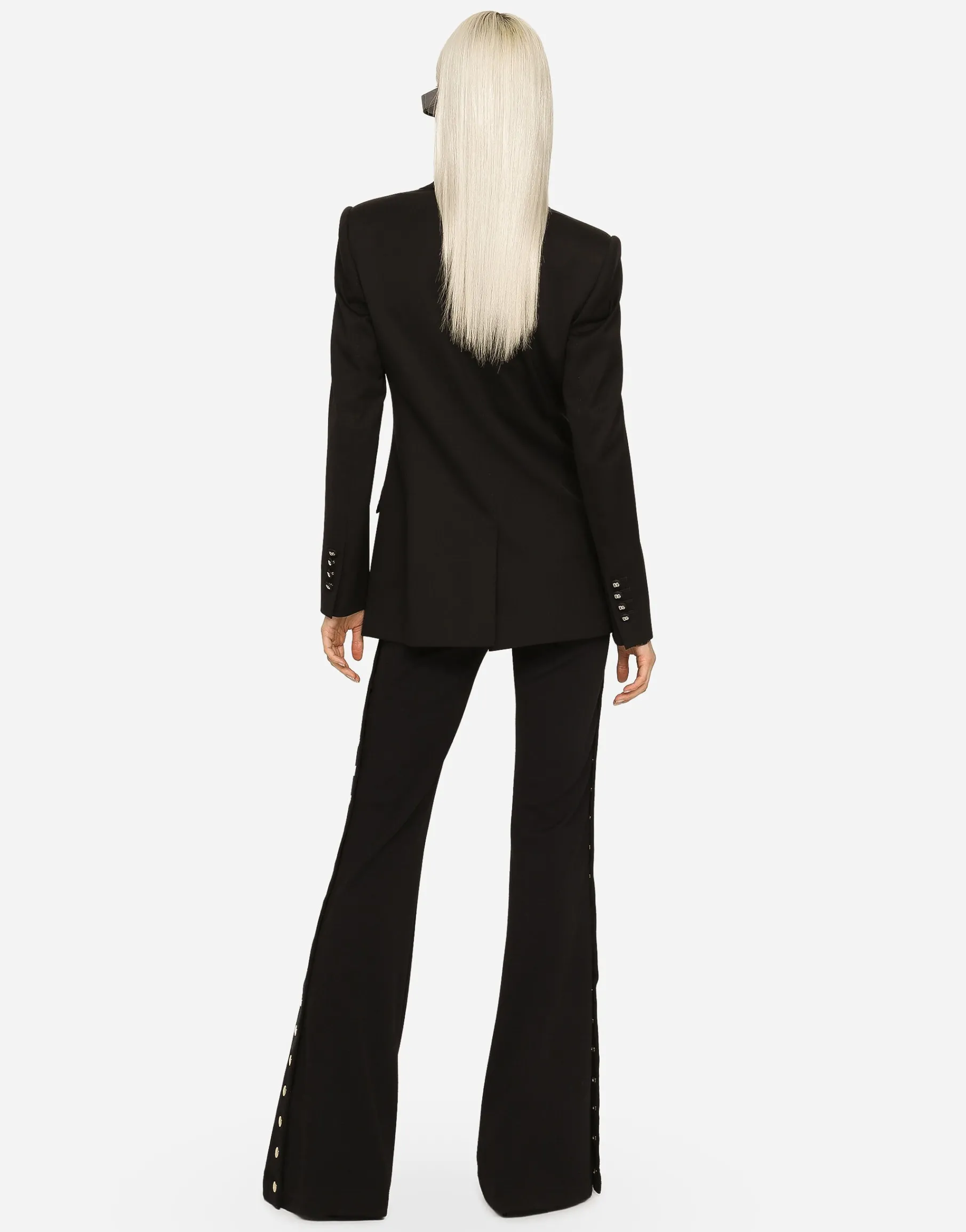 Gabardine Turlington jacket with top-stitching