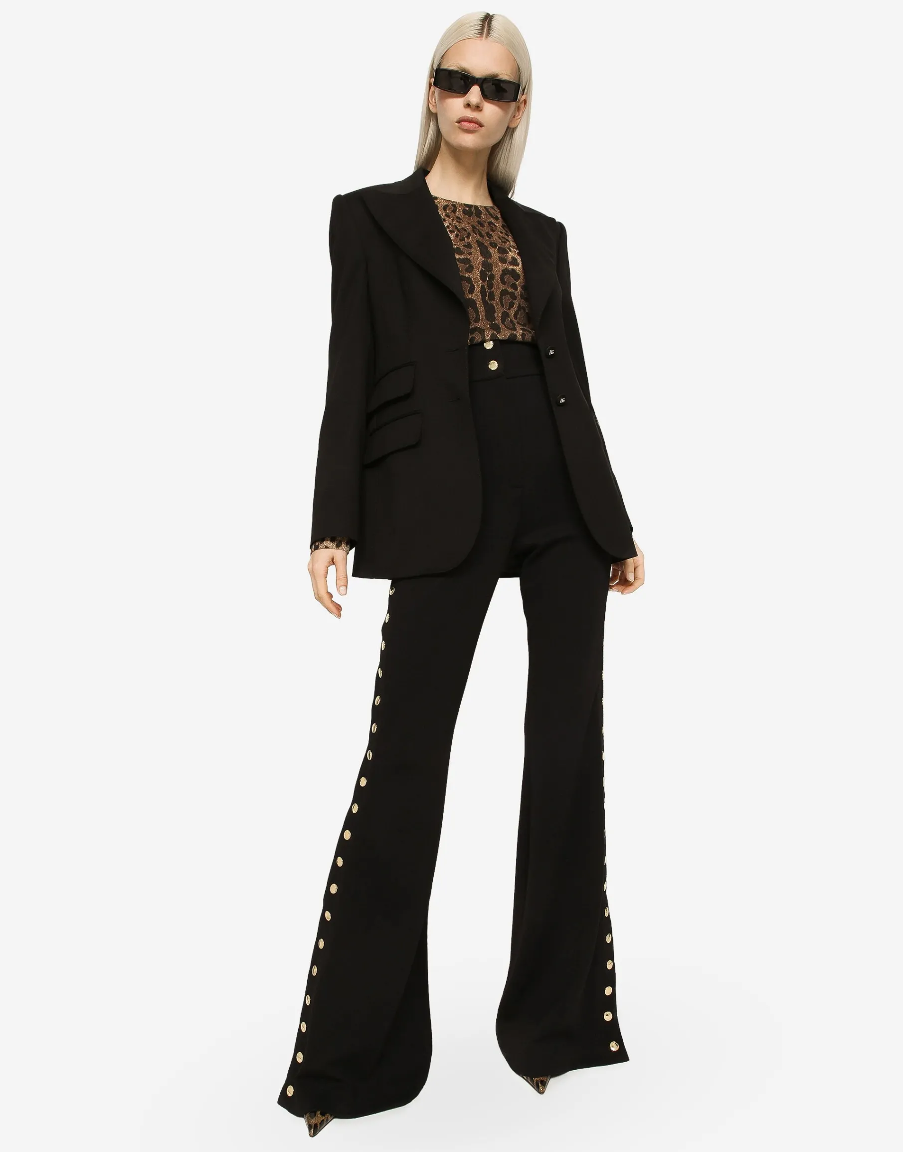 Gabardine Turlington jacket with top-stitching