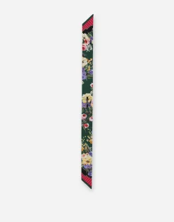 Garden-print twill headscarf (6 x 100)