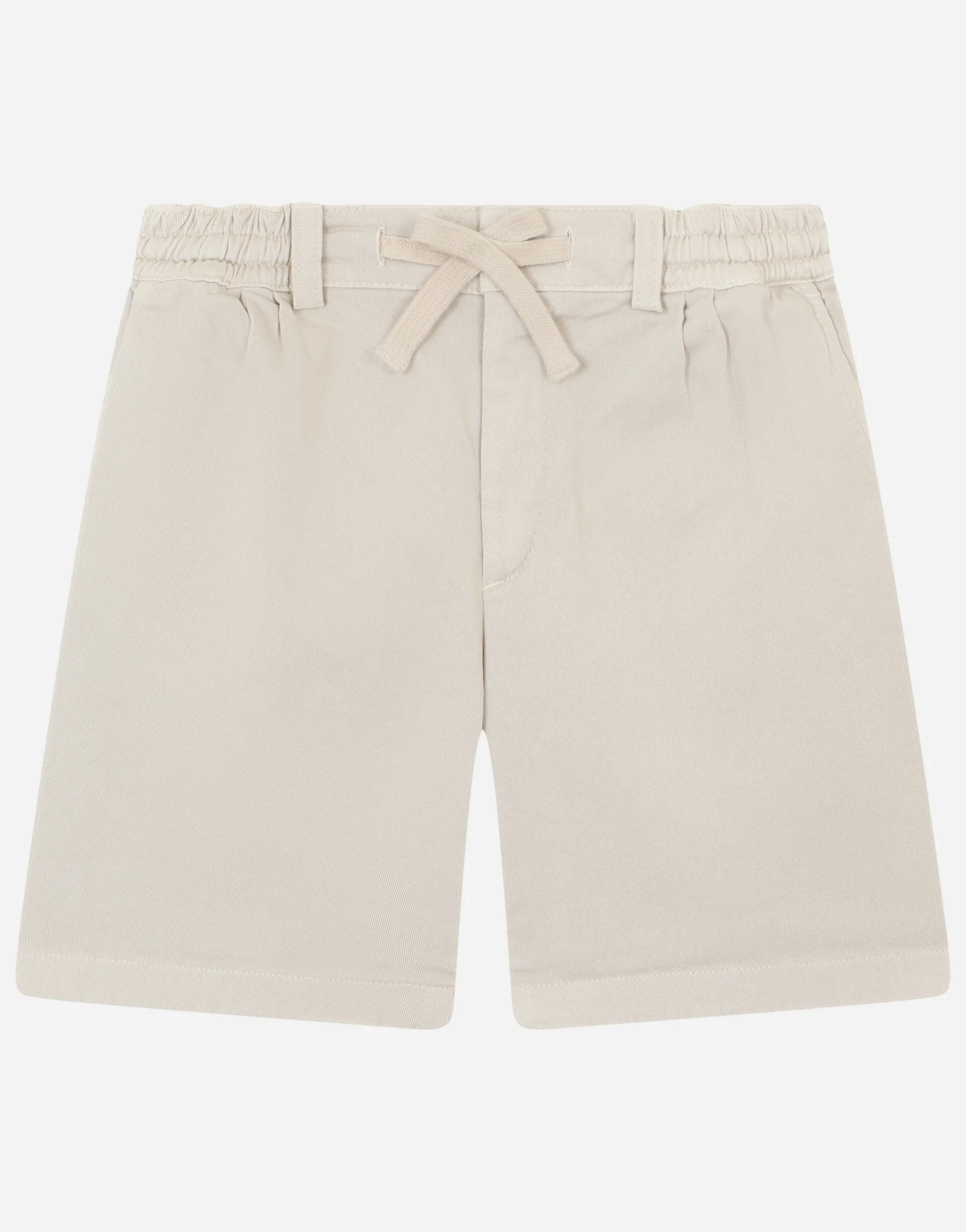 Garment-dyed drill shorts with drawstring