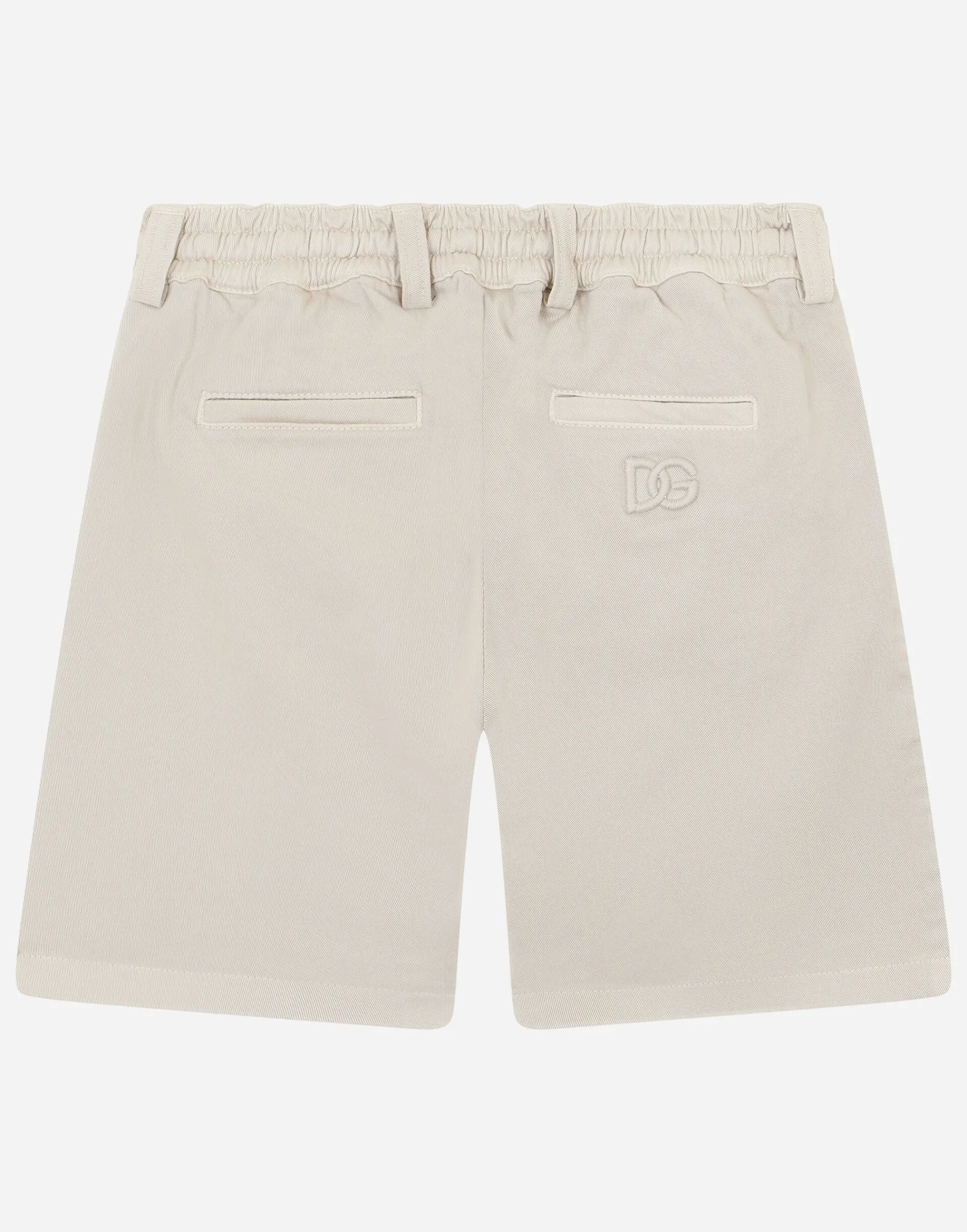 Garment-dyed drill shorts with drawstring