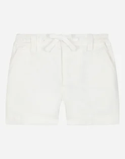 Garment-dyed gabardine shorts