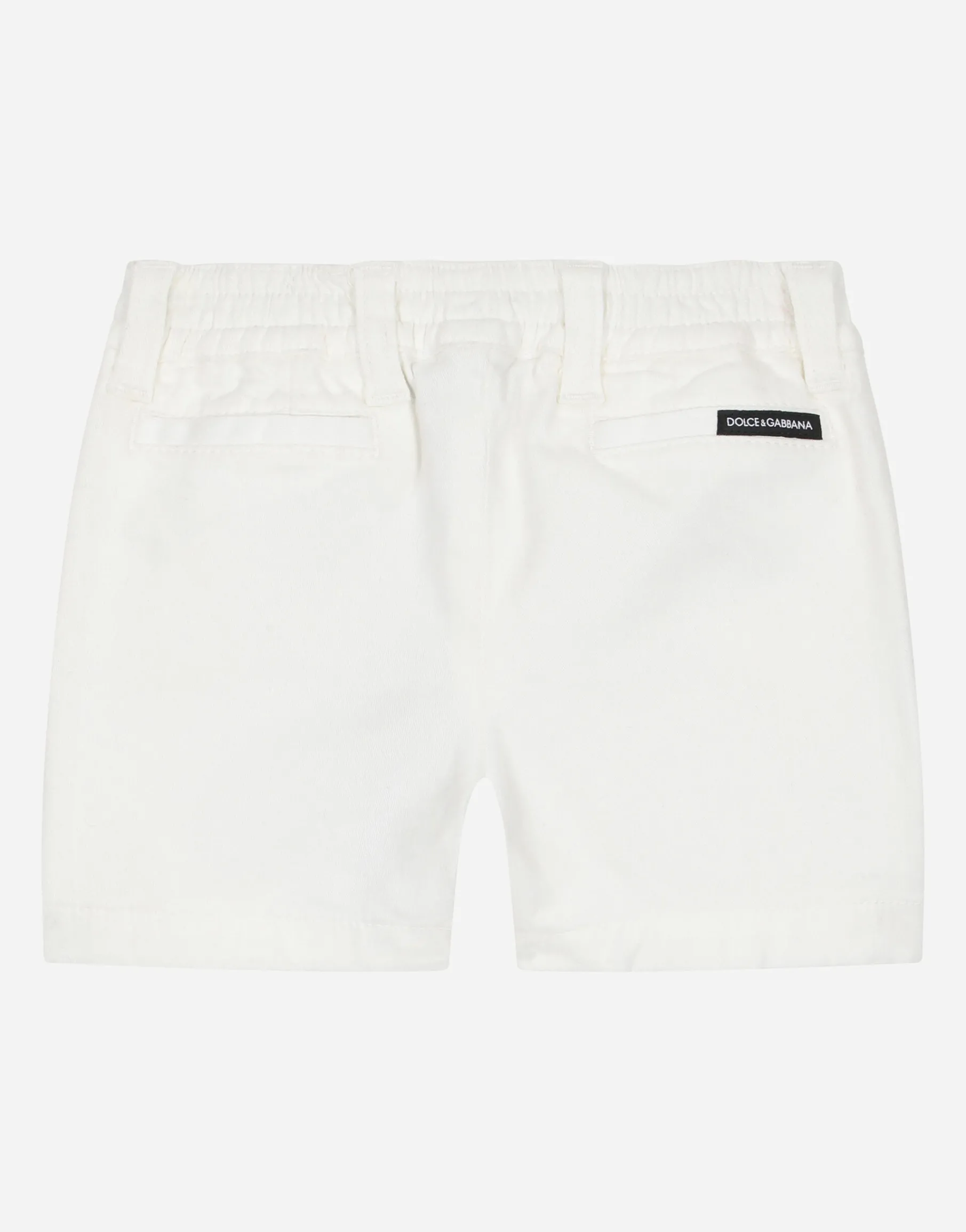 Garment-dyed gabardine shorts