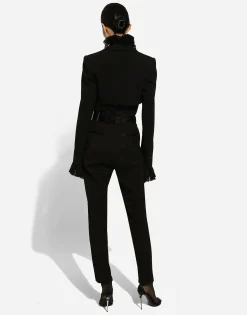 Georgette shirt with pleated cuffs and collar details