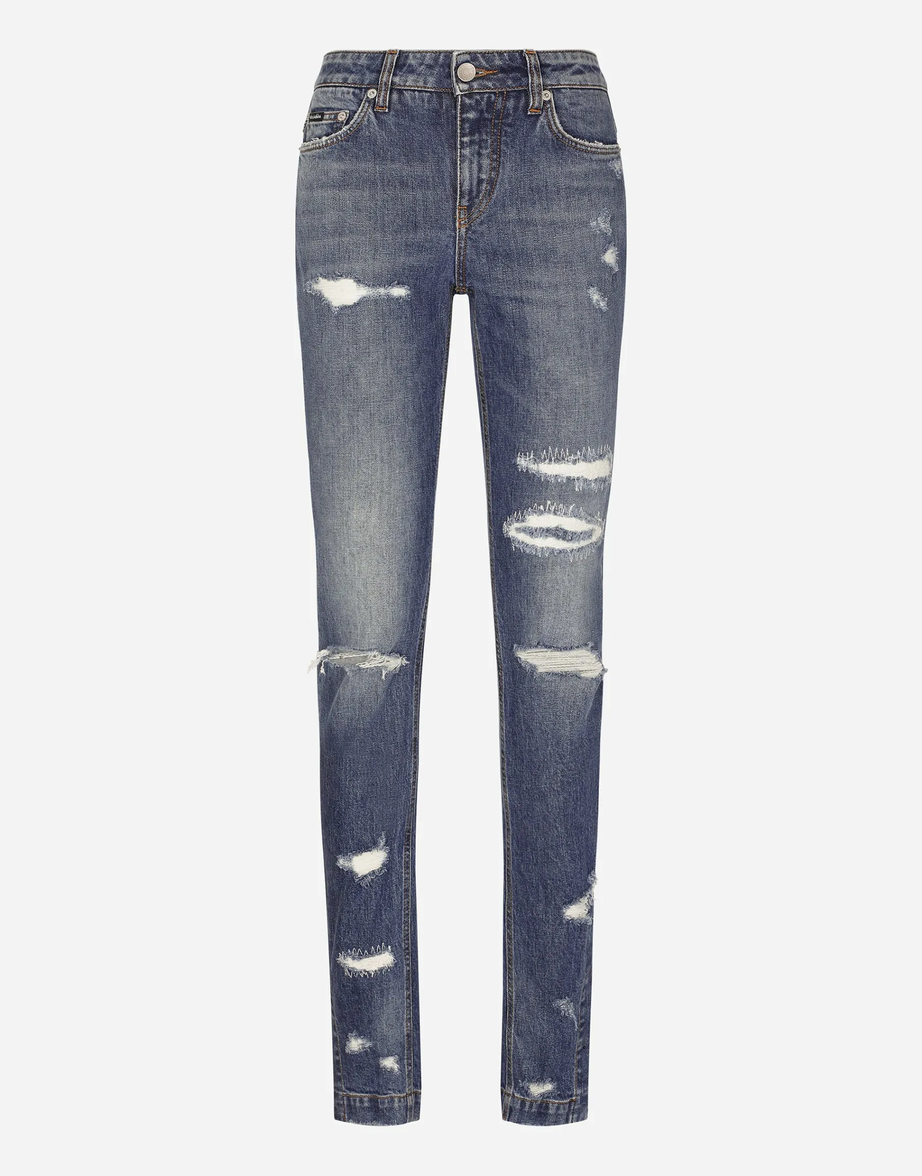 Girly jeans with ripped details