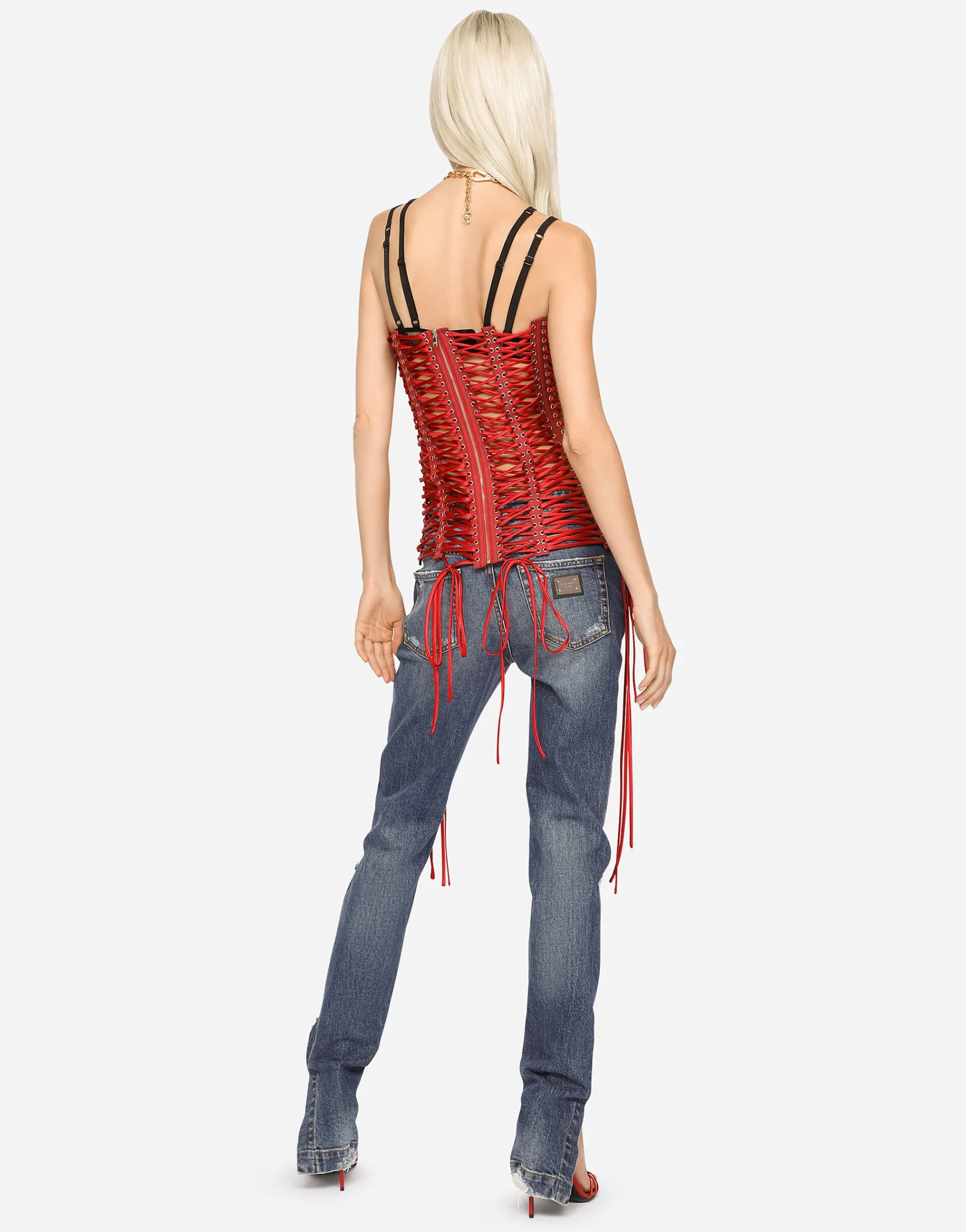Girly jeans with ripped details