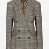 Glen plaid jacket with vents