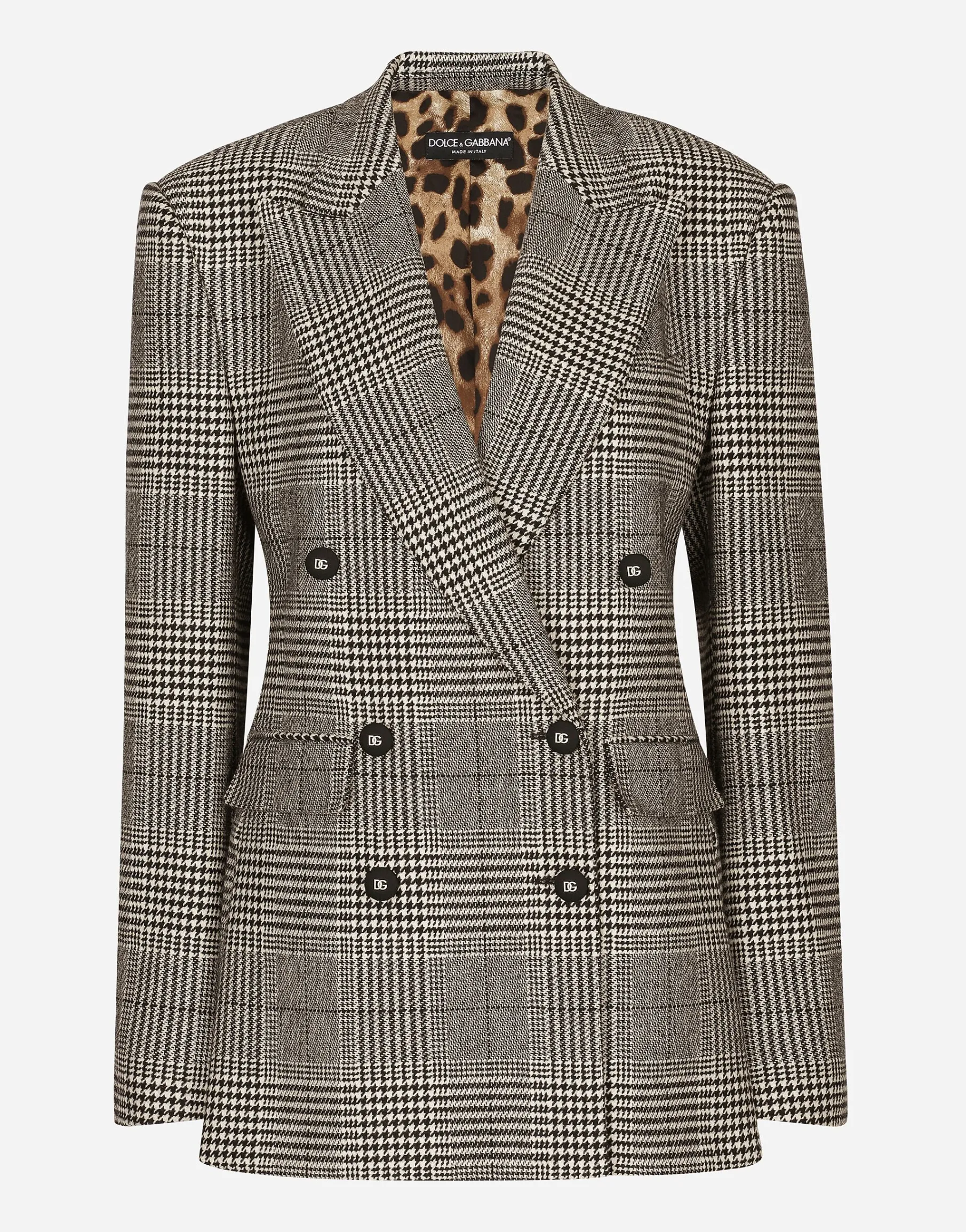 Glen plaid jacket with vents