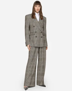 Glen plaid jacket with vents