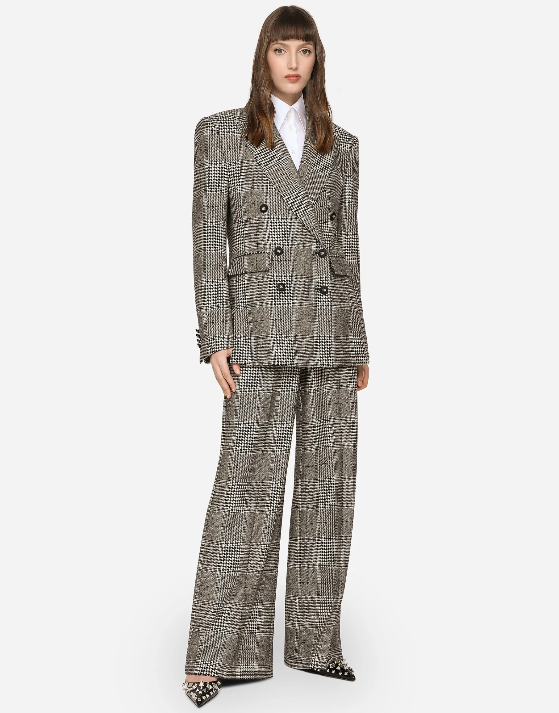 Glen plaid jacket with vents