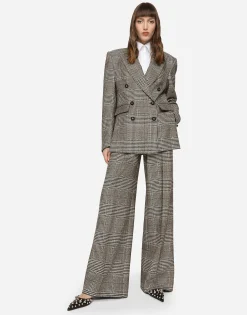 Glen plaid jacket with vents