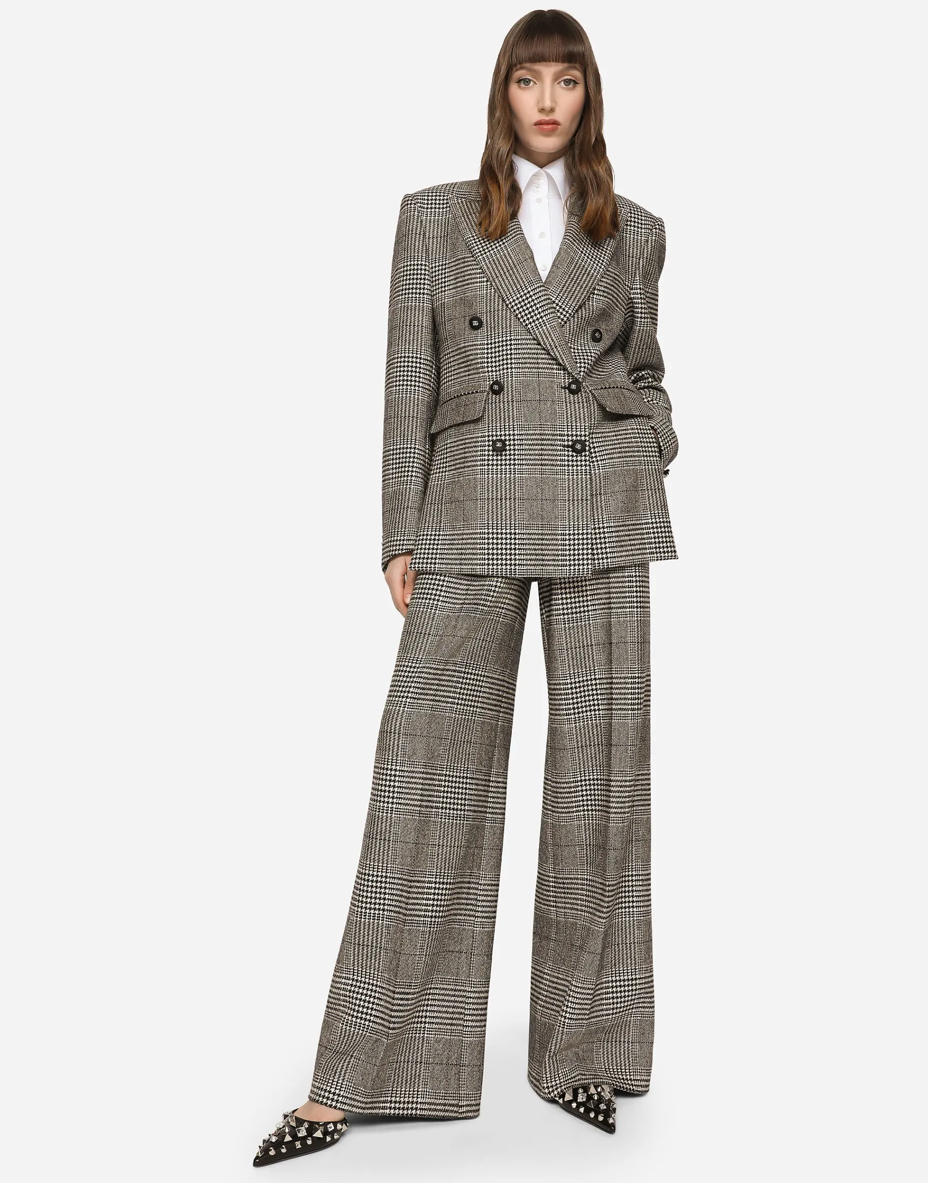 Glen plaid jacket with vents