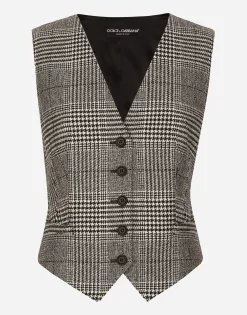 Glen plaid vest