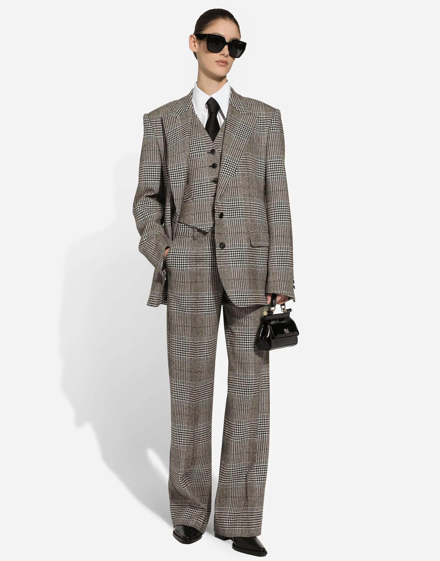 Glen plaid vest