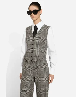 Glen plaid vest