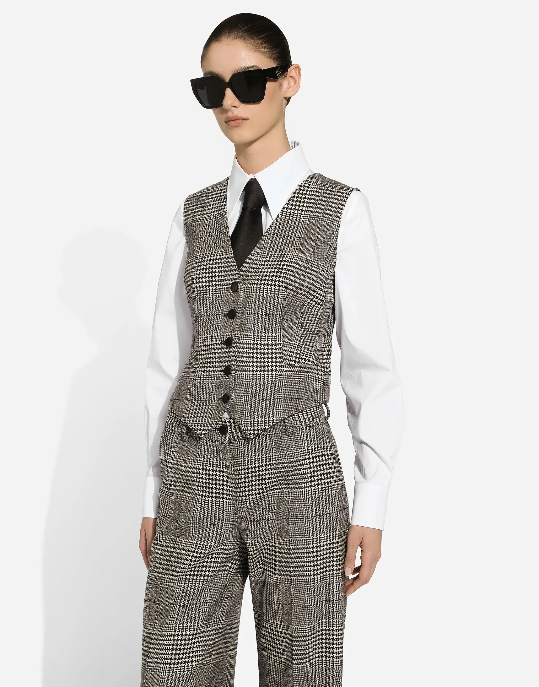 Glen plaid vest