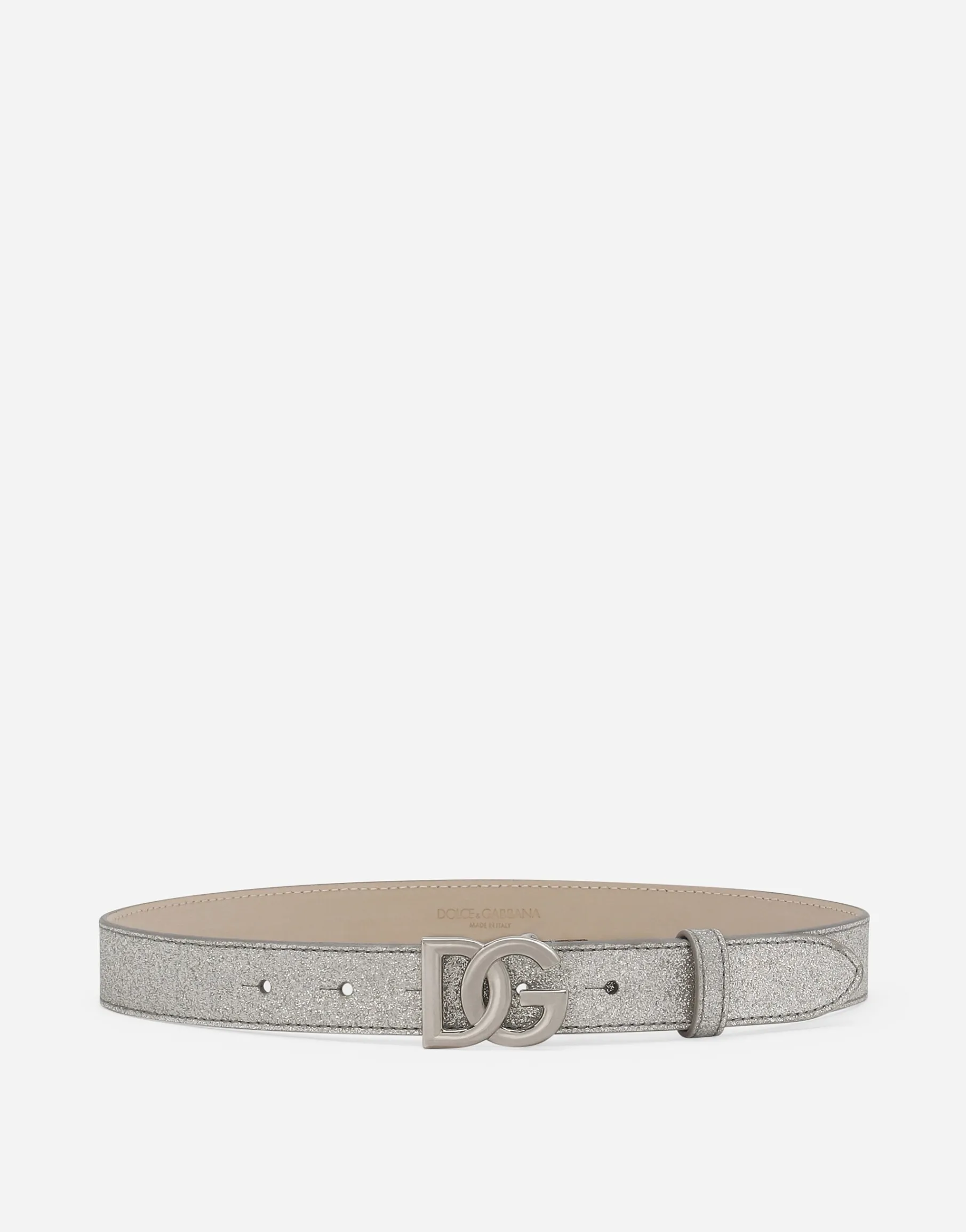 Glittery fabric belt