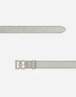 Glittery fabric belt