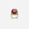 Gold ring with precious stone