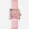Gold watch with silk strap