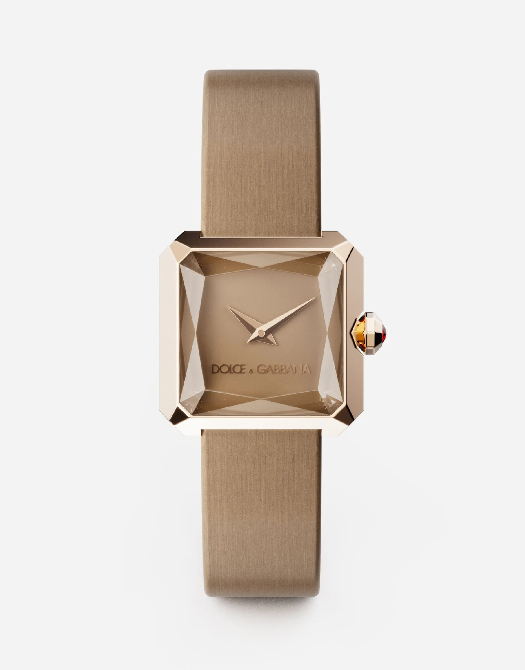 Gold watch with silk strap