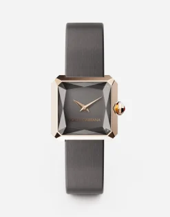 Gold watch with silk strap