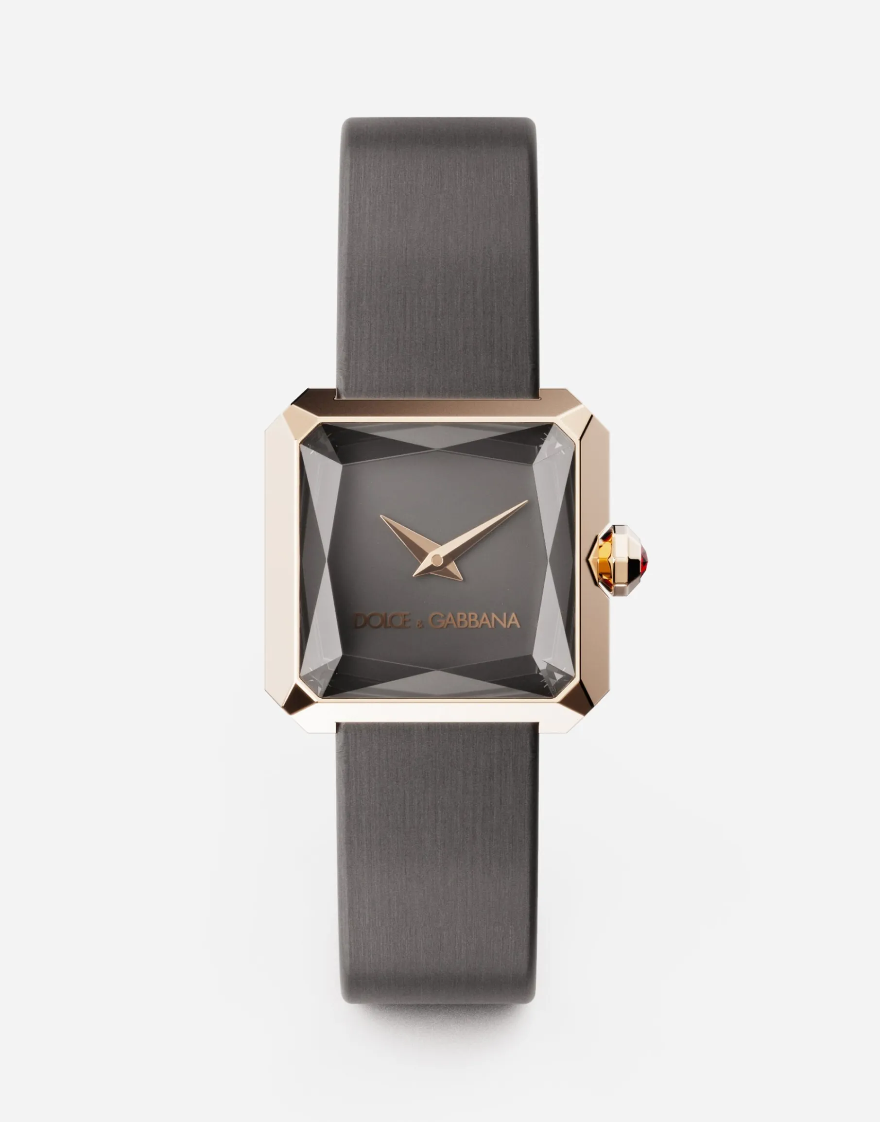Gold watch with silk strap