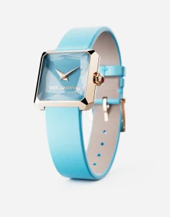 Gold watch with silk strap