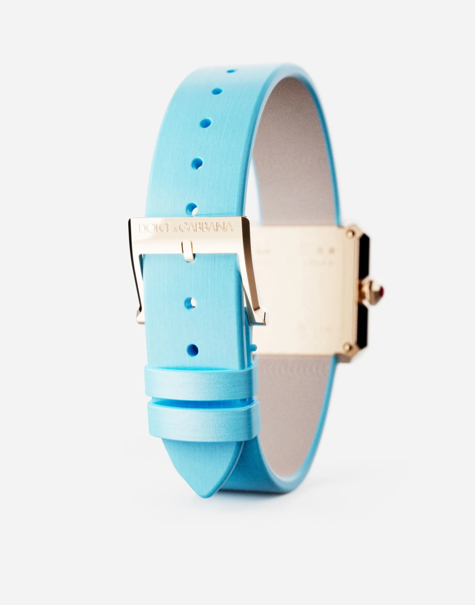 Gold watch with silk strap