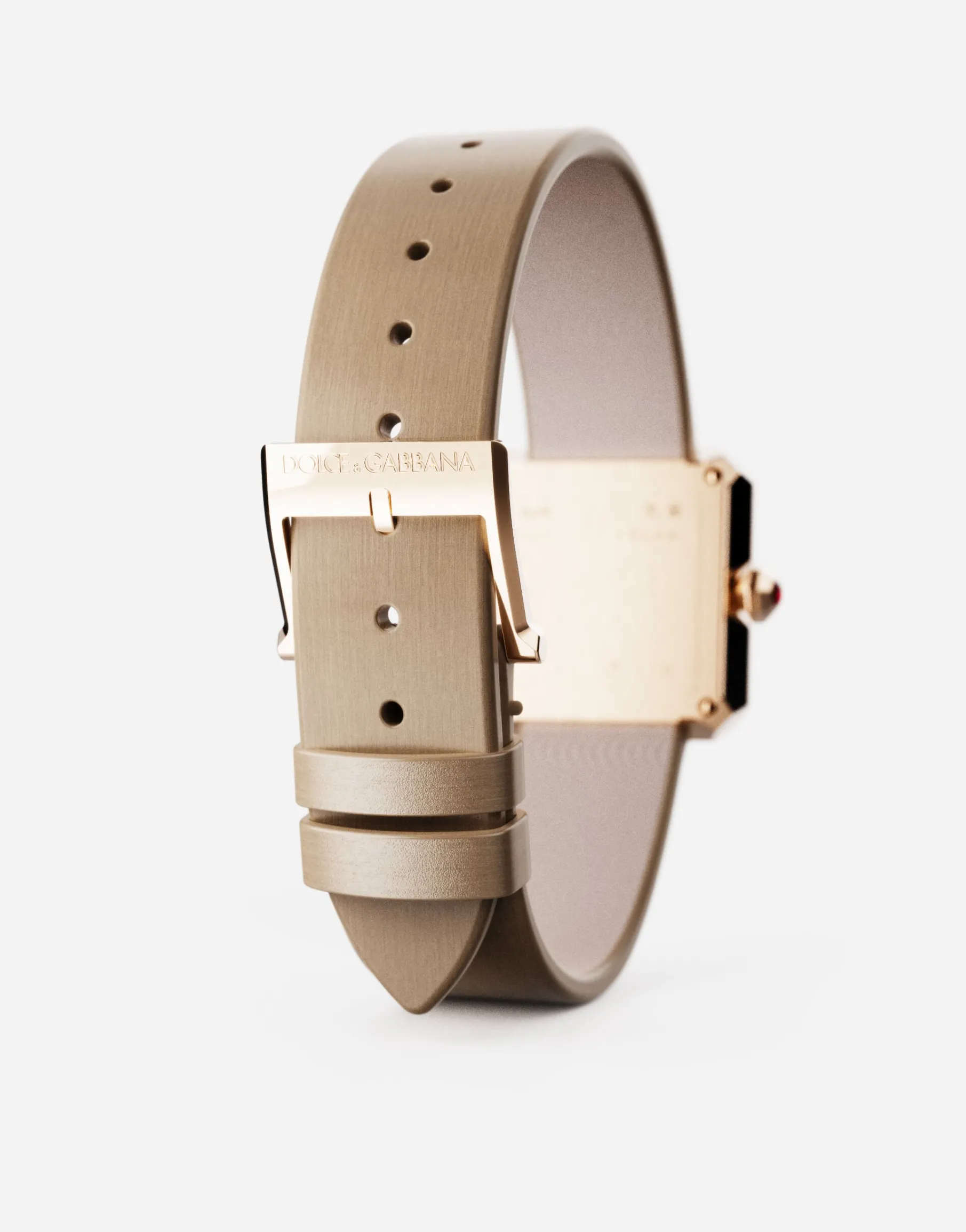 Gold watch with silk strap