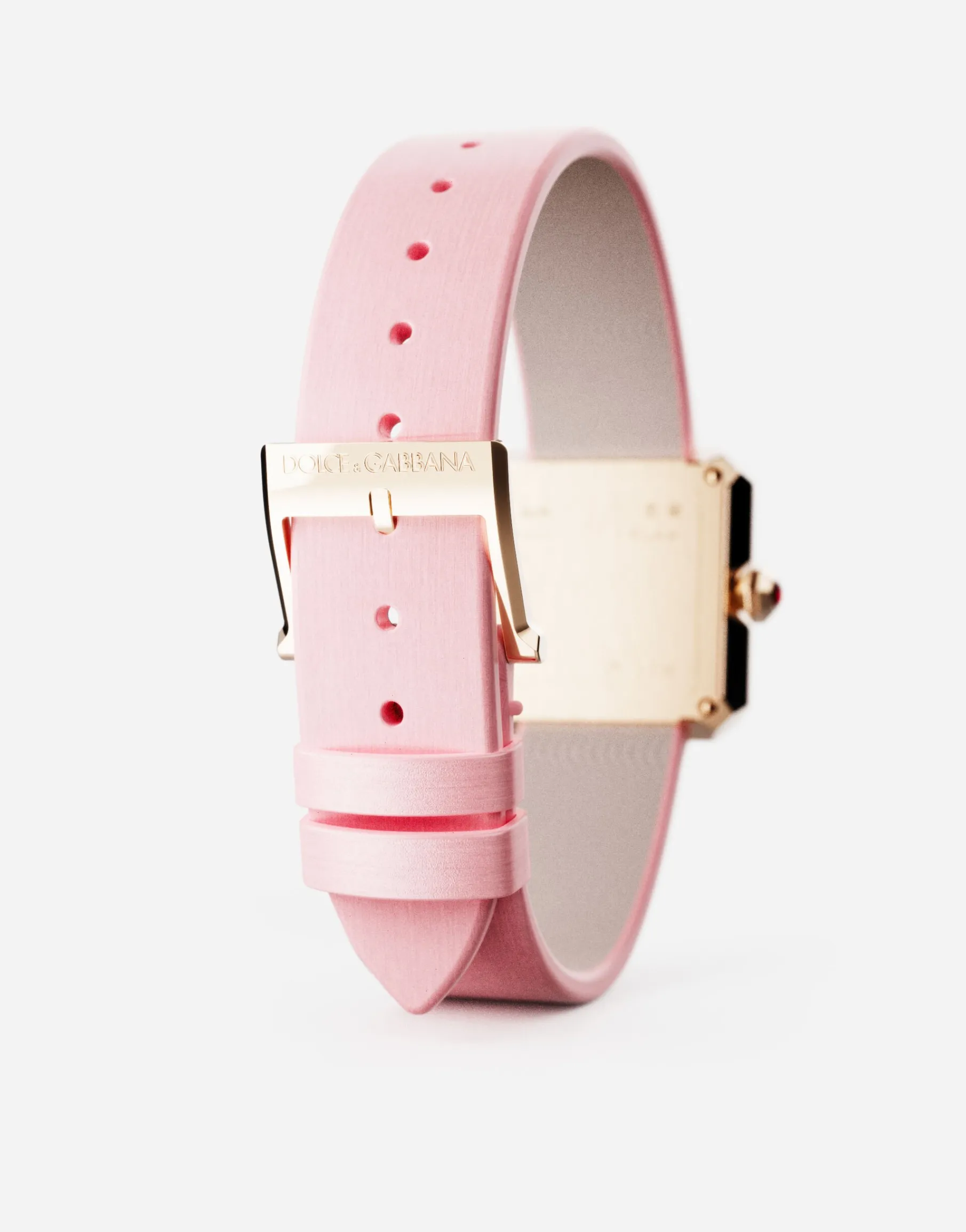 Gold watch with silk strap