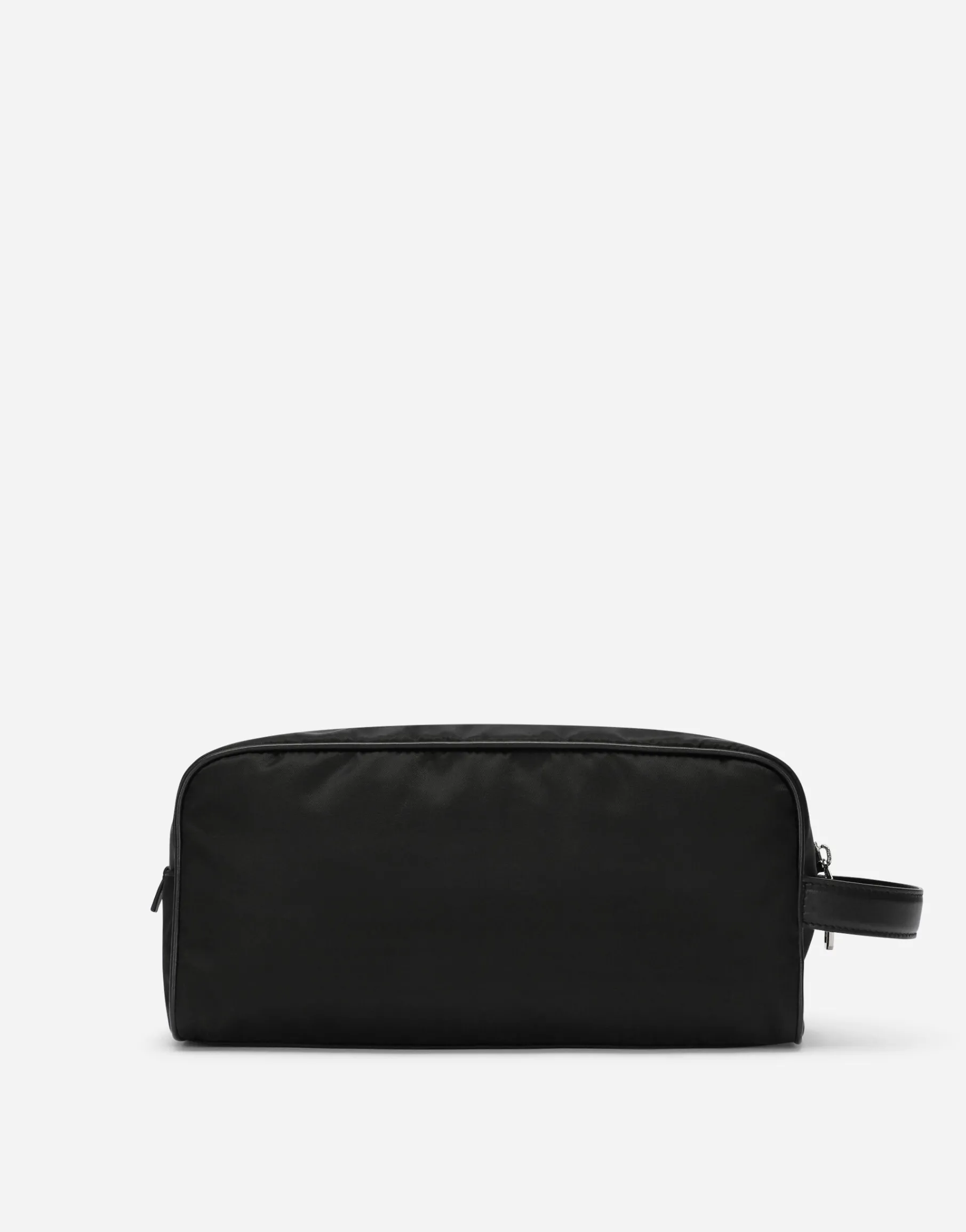 Grainy calfskin and nylon toiletry bag