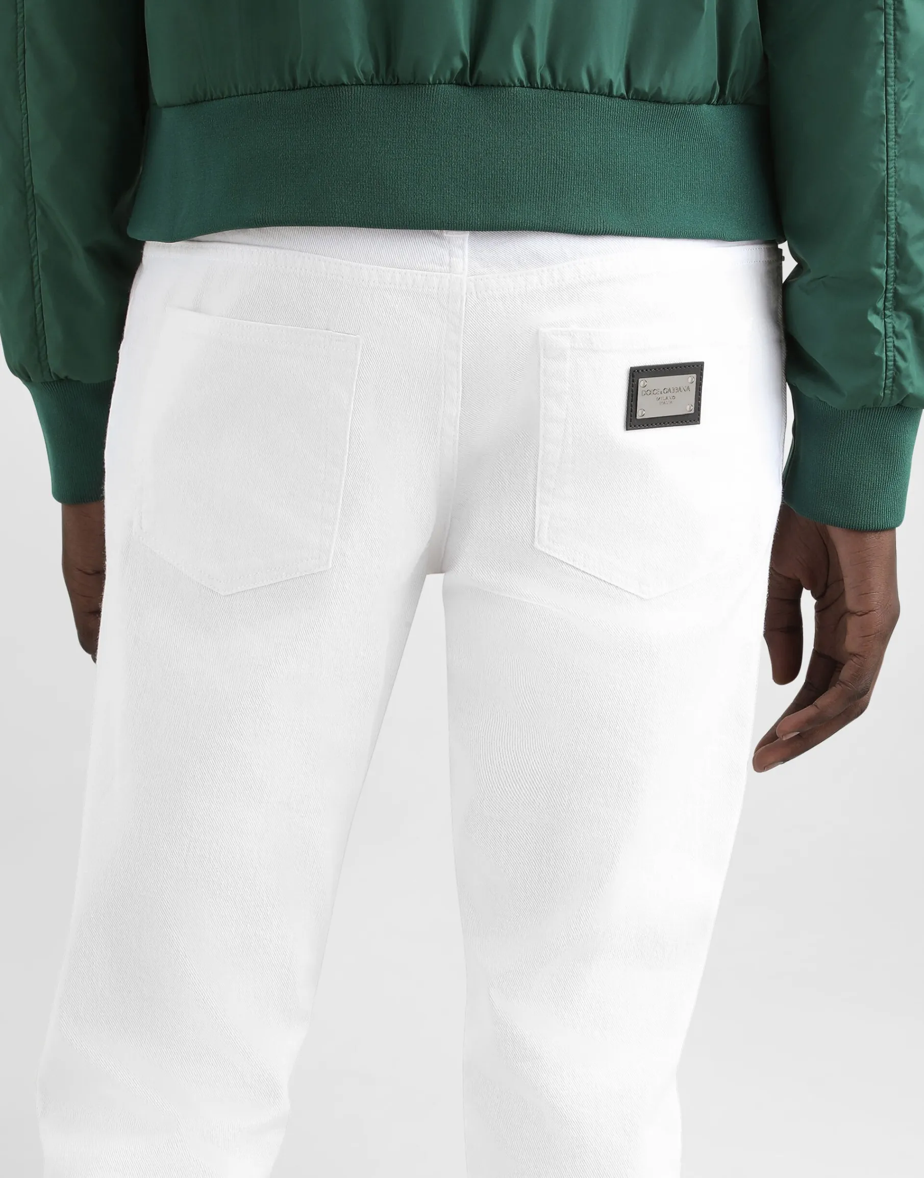 Gray wash skinny stretch jeans