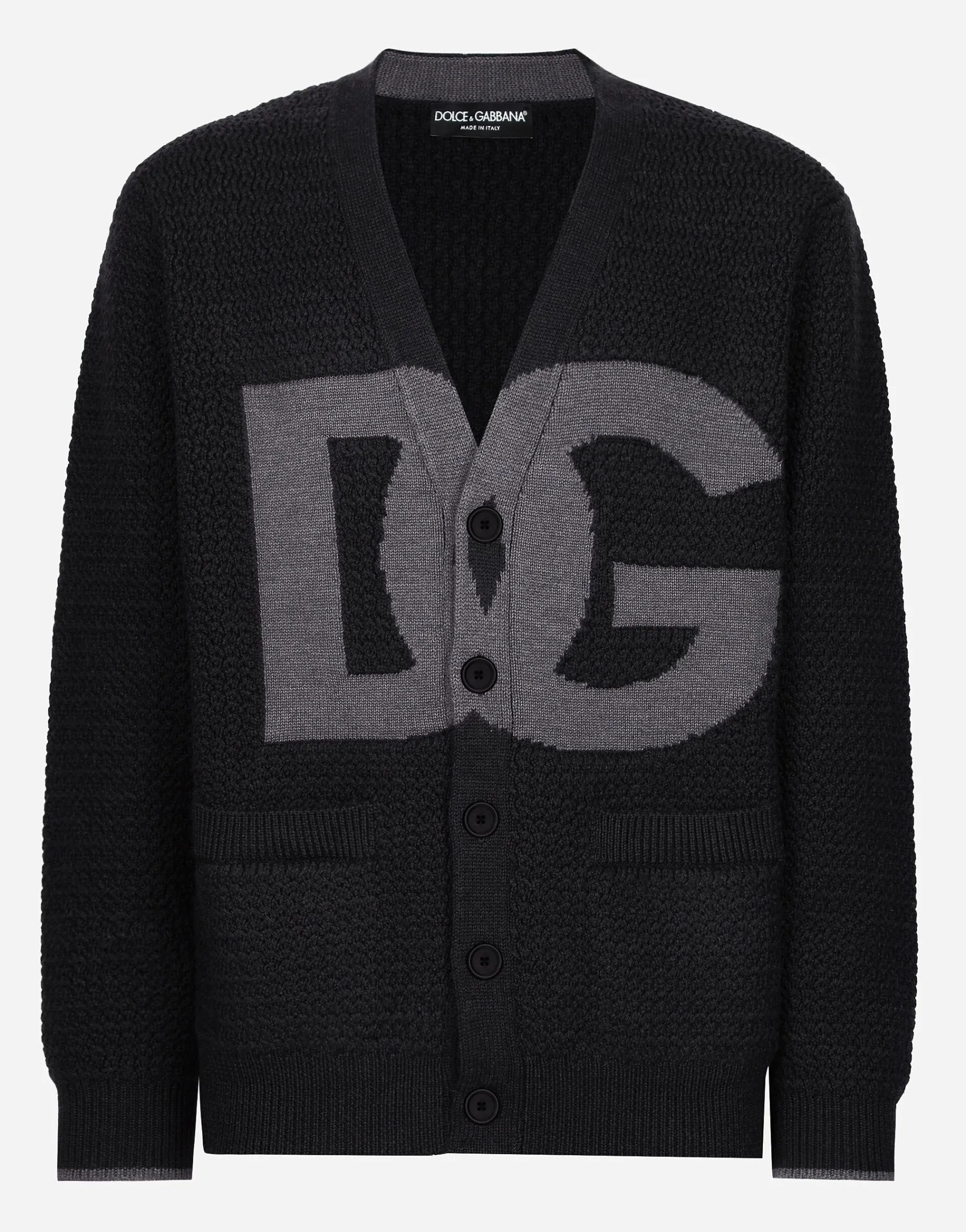 Hand-knit wool cardigan