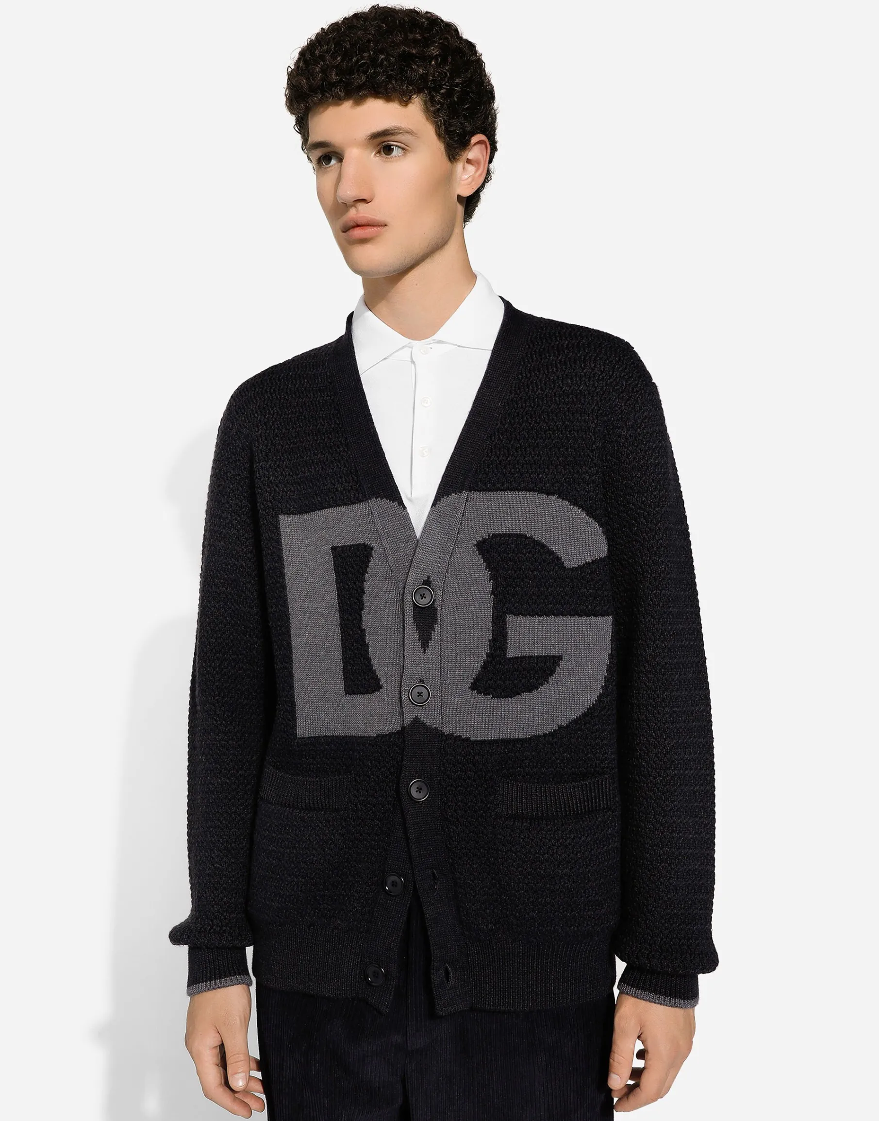 Hand-knit wool cardigan