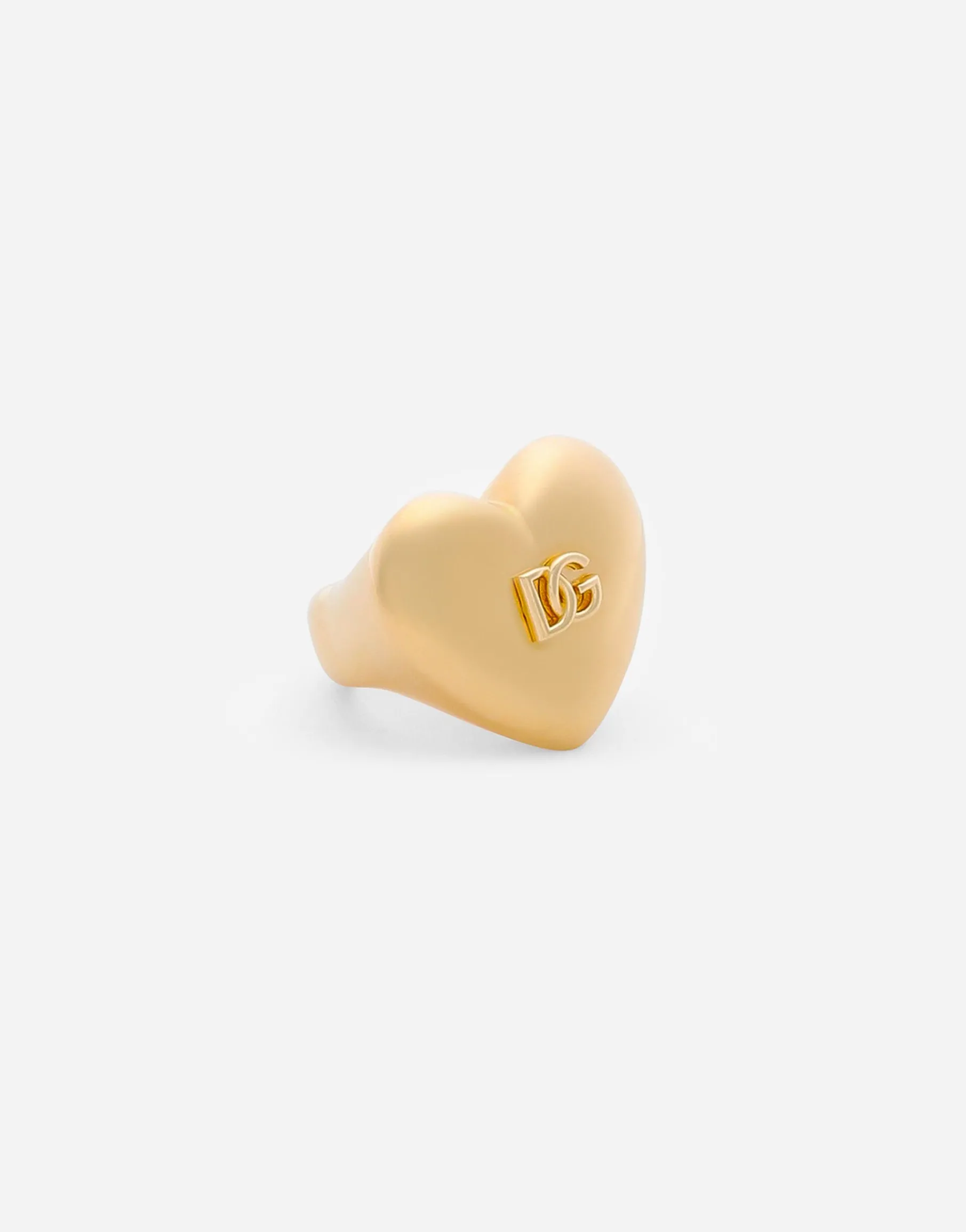 Heart ring with embossed DG logo