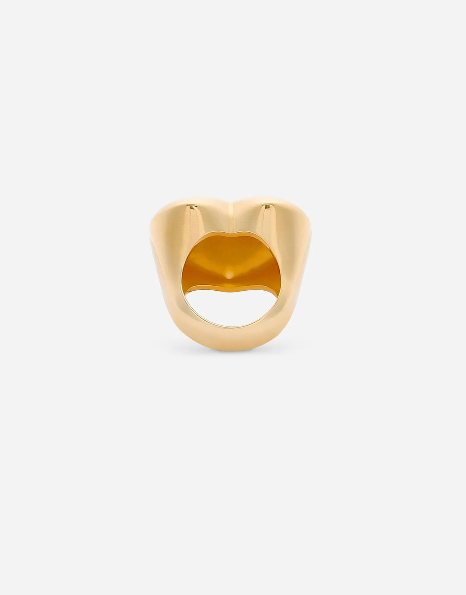 Heart ring with embossed DG logo