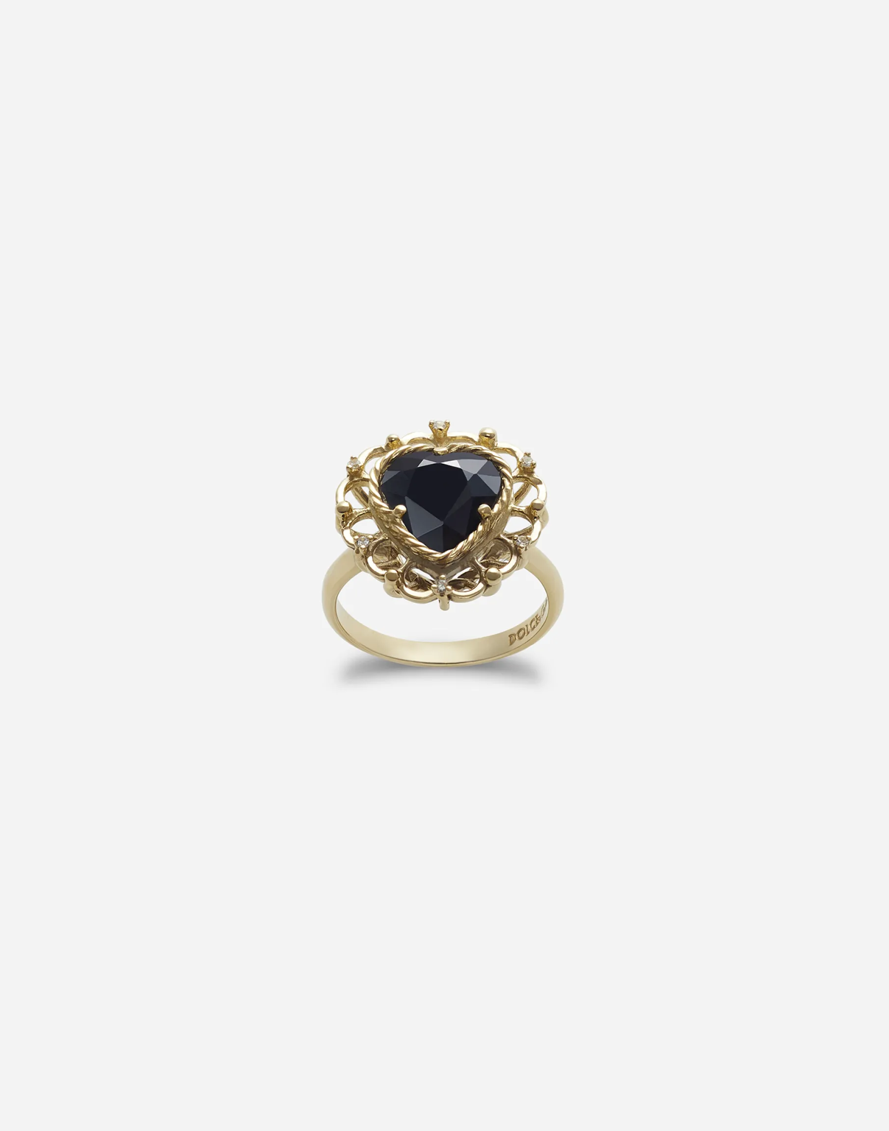 Heart-shaped sapphire ring
