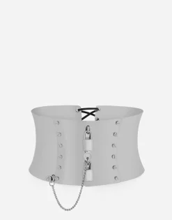 High corset belt with padlocks