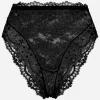 High-waisted Chantilly lace panties