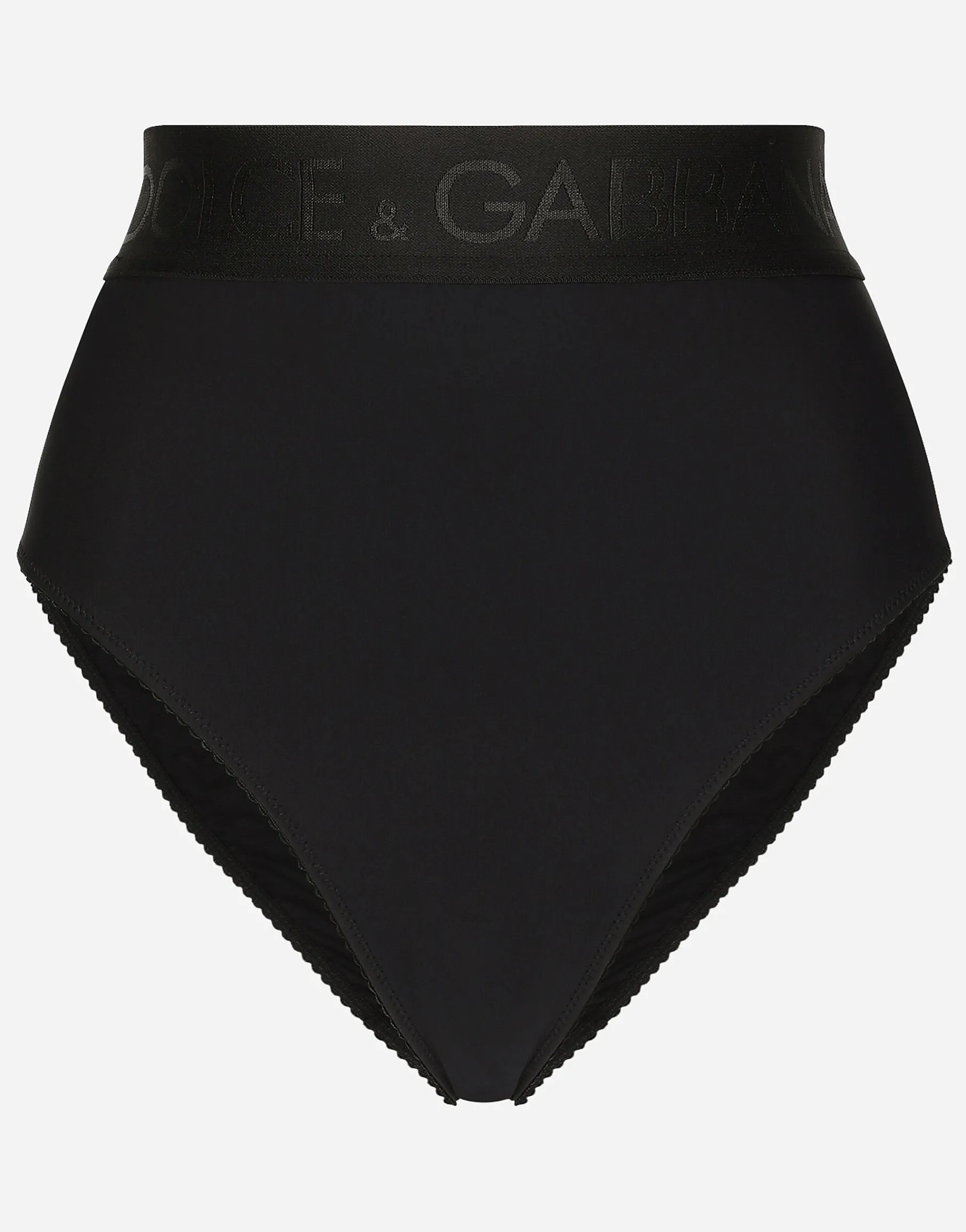 High-waisted jersey briefs with branded elastic