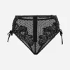 High-waisted lace briefs