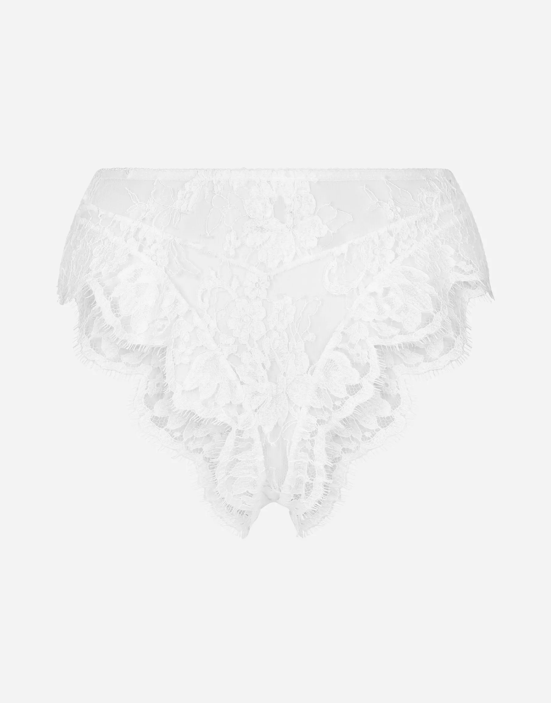 High-waisted lace briefs