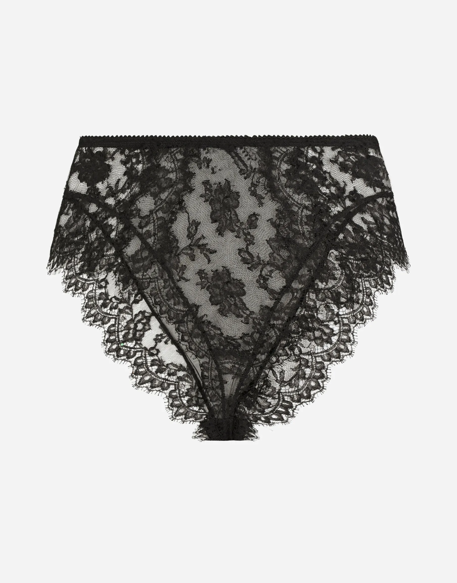 High-waisted lace briefs
