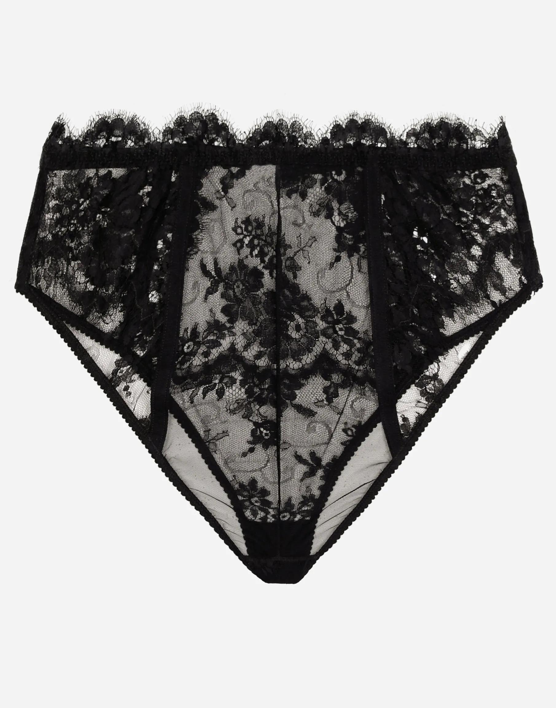 High-waisted lace briefs