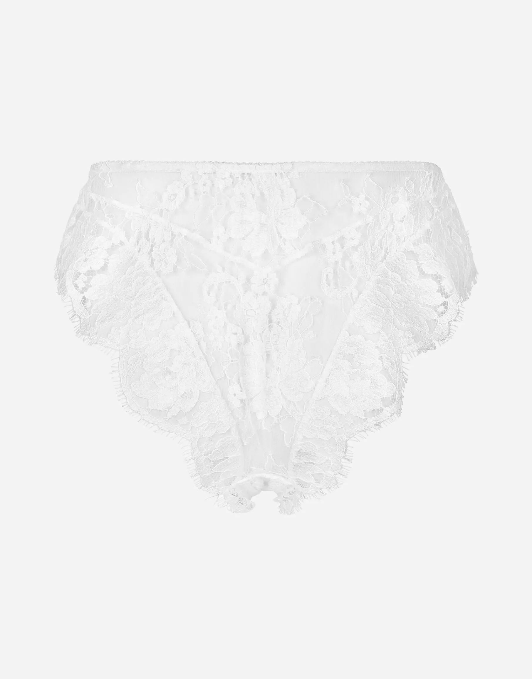 High-waisted lace briefs