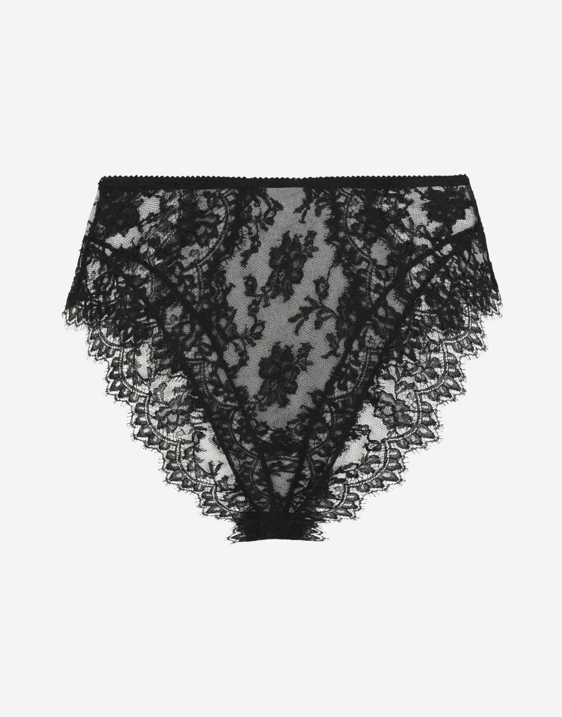 High-waisted lace briefs