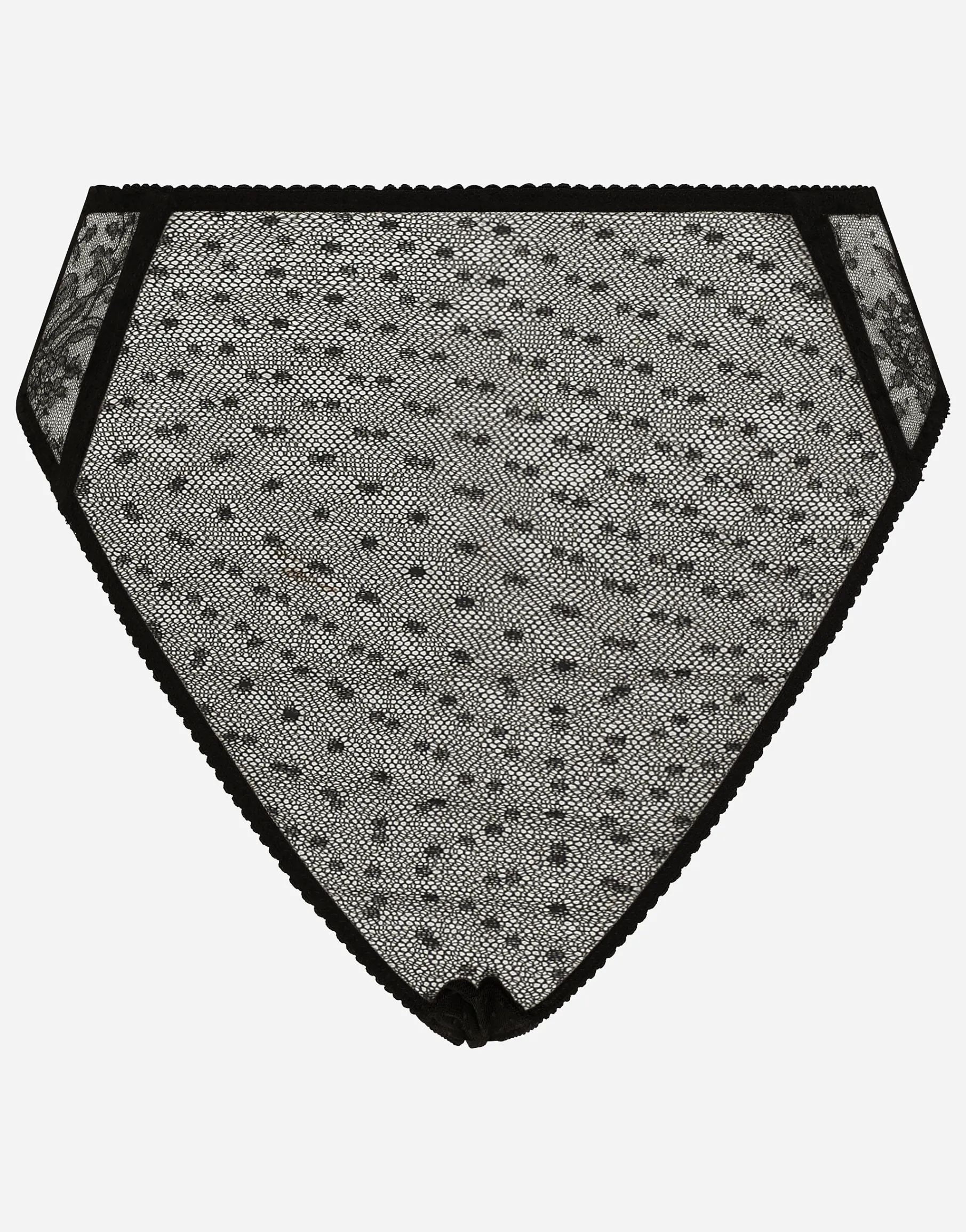 High-waisted lace briefs