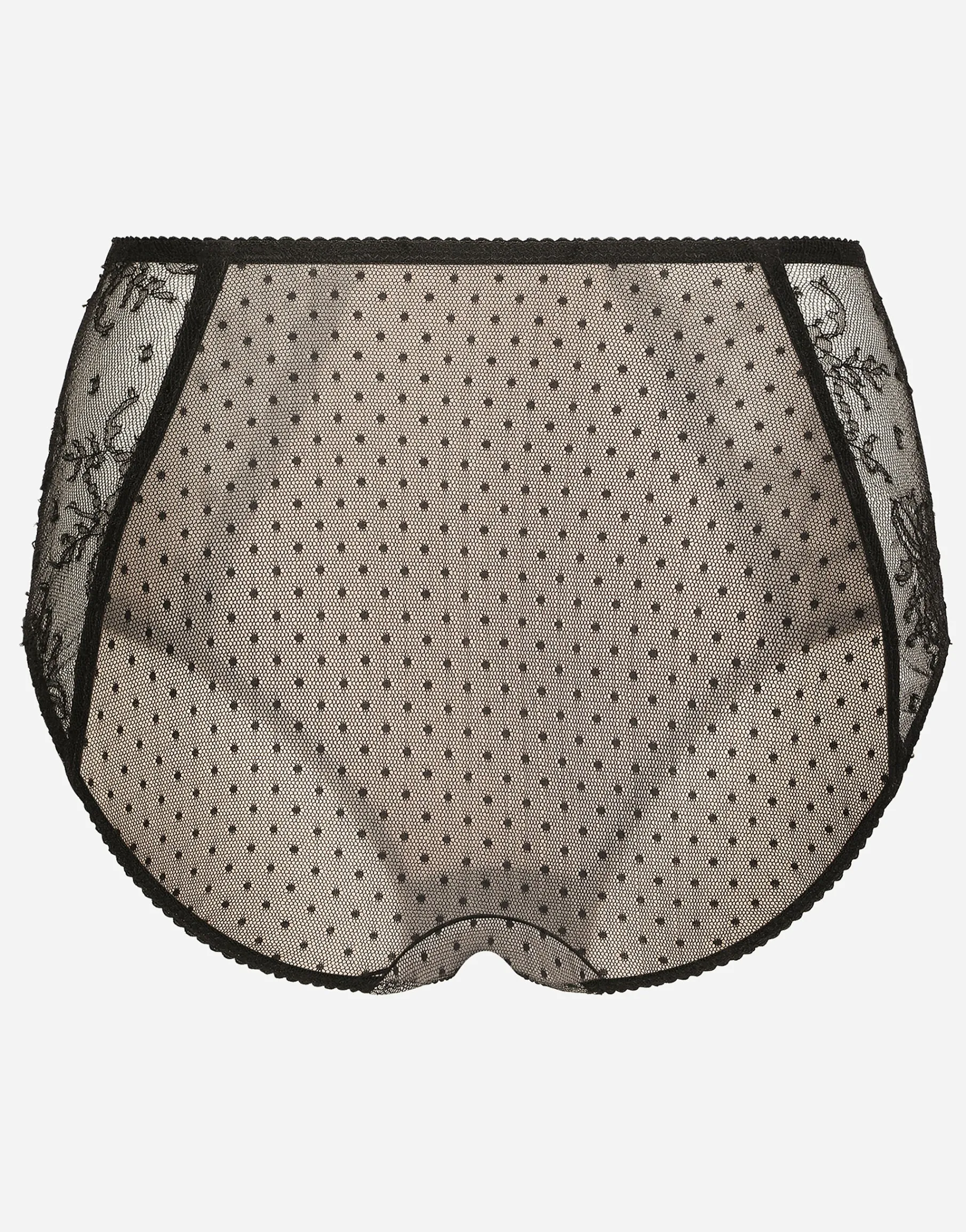 High-waisted lace briefs